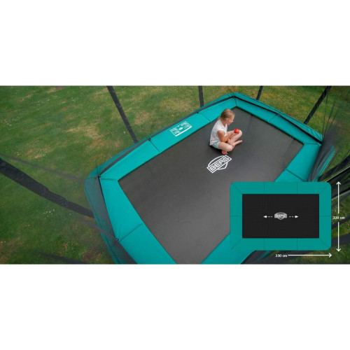 Батут  Berg EazyFit 220x330 Green с защитной сеткой EazyFit - фото №4